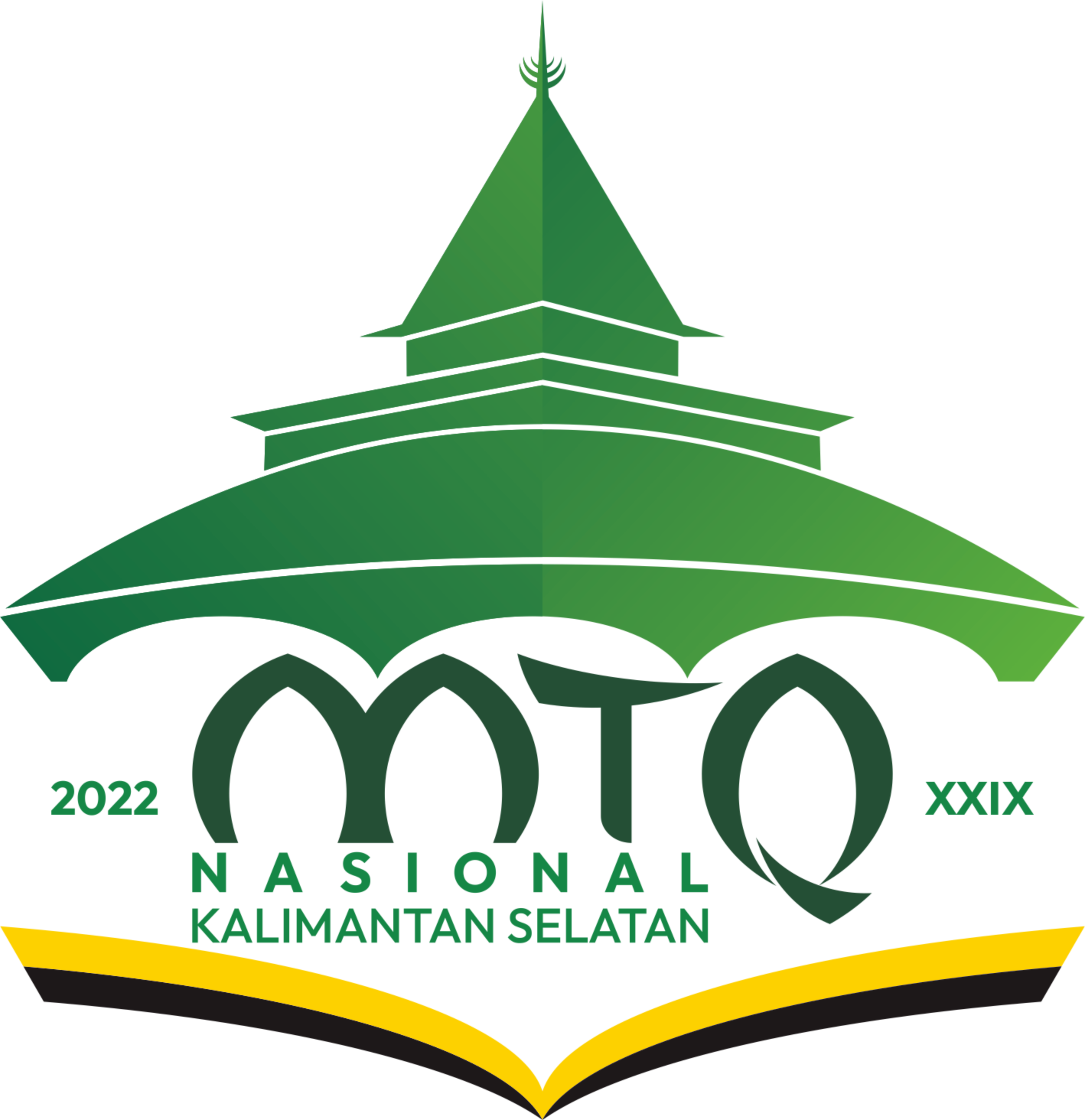 Logo Resmi Musabaqah Tilawatil Quran (MTQ) Tingkat Nasional XXIX Tahun 2022 di Provinsi Kalimantan Selatan